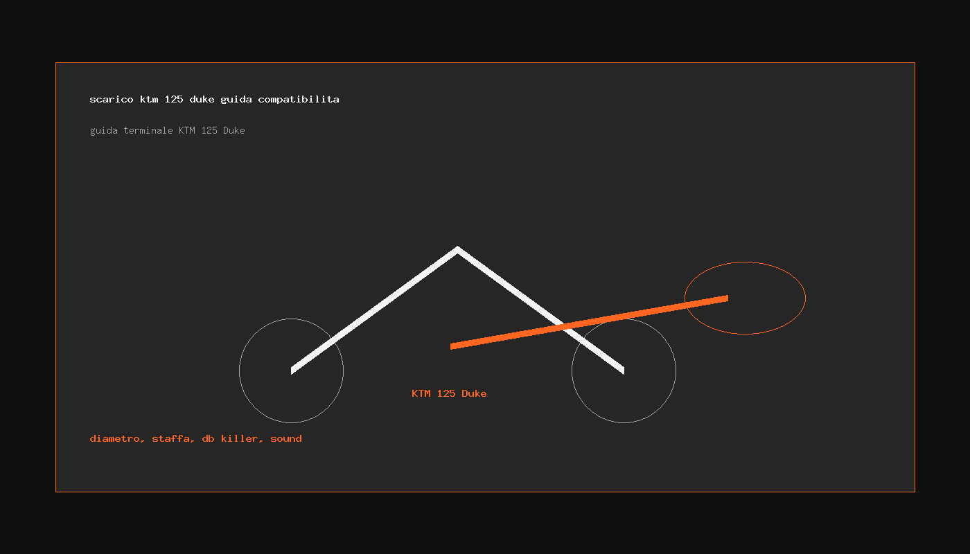 KTM 125 Dukeのマフラー選びの参考イメージ